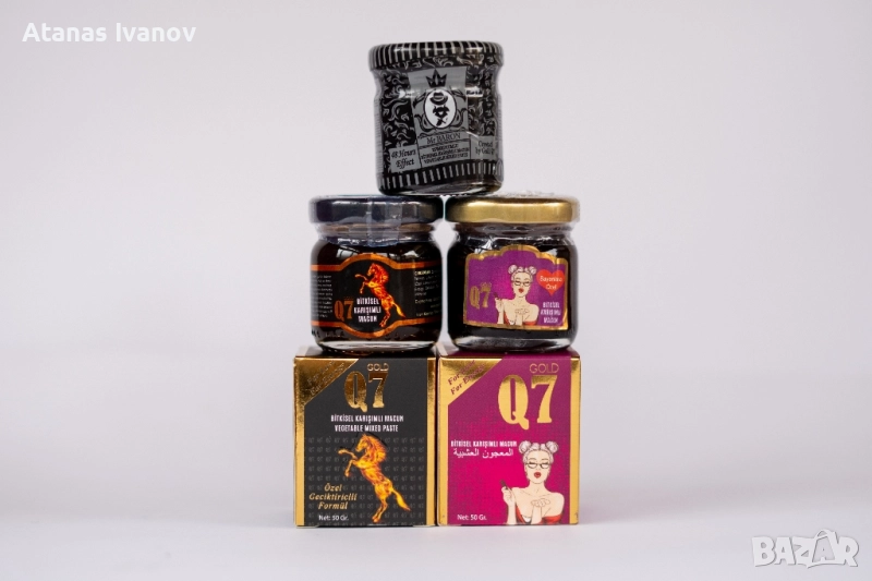 Q7 man , Q7 lady 43g epimedium macun / Малки бурканчета маджун за мъже и жени, снимка 1