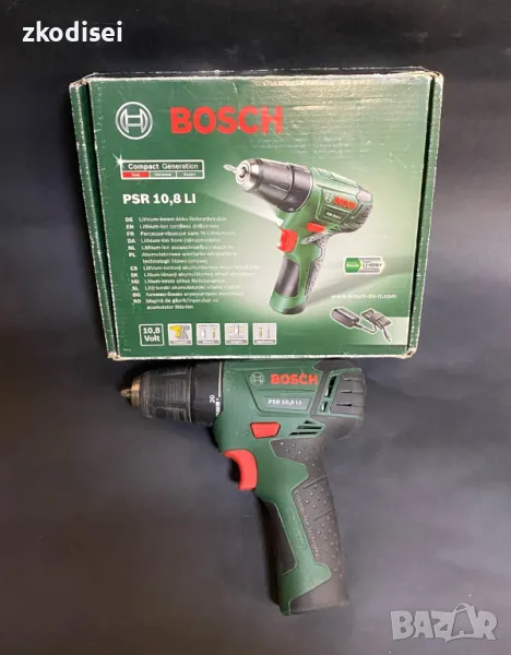 Акумулаторен винтоверт Bosch PSR 10.8 Li-2, снимка 1