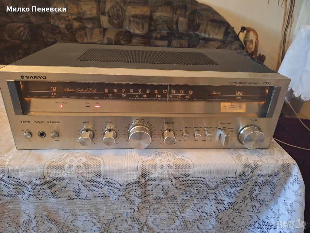 SANYO 2016 VINTAGE HI FI STEREO RECEIVAR.MADE IN JAPAN.YAHRE 1980., снимка 1