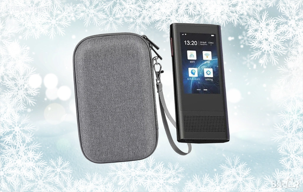 AI преводач със 117 езика и стилен калъф - ЗИМНА ПРОМОЦИЯ, снимка 1