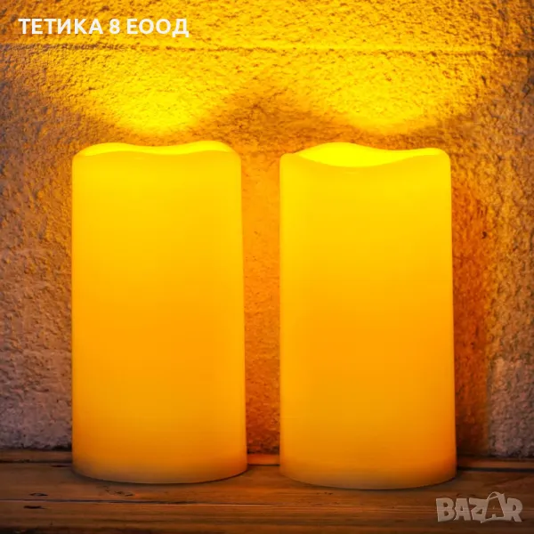 Големи соларни свещи, Комплект от 2 броя, снимка 1