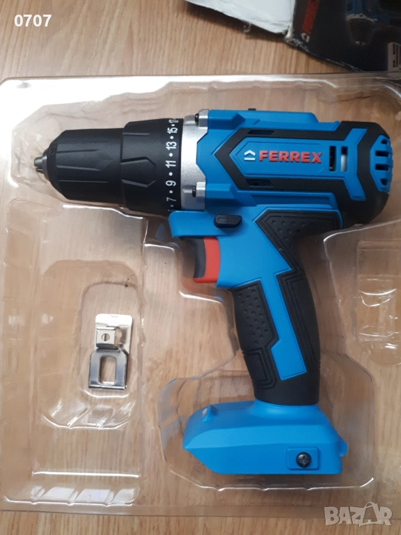 Акумулаторен винтоверт Ferrex 20v 13мм, снимка 1