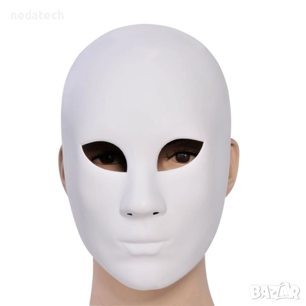 Карнавална маска Full Face, бяла, снимка 1