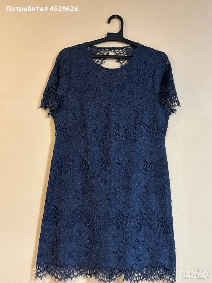 Синя дантелена рокля , снимка 1