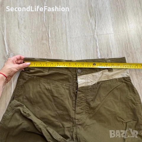 Винтидж мъжки къси панталони Oxbow в цвят каки, ​​размер XL, памучни с копчета, снимка 6 - Къси панталони - 53274631