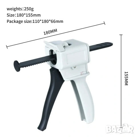 30cc, 30мил Пистолет за 30cc пълнители Glue Gun , снимка 2 - Други инструменти - 53785808