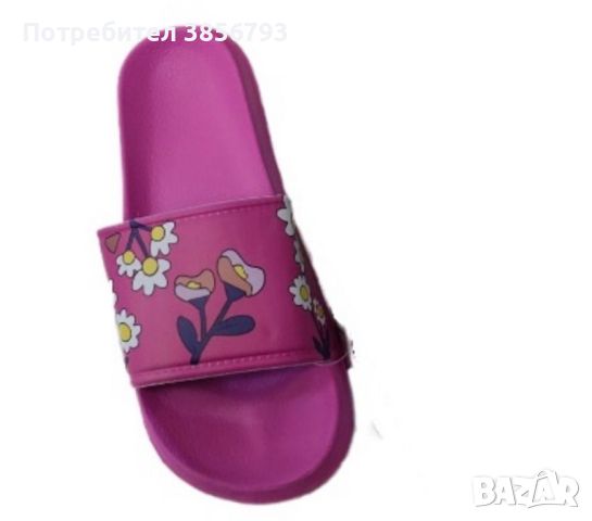 Леки и много удобни дамски плажни чехли с цветни декорации, снимка 2 - Чехли - 45369235