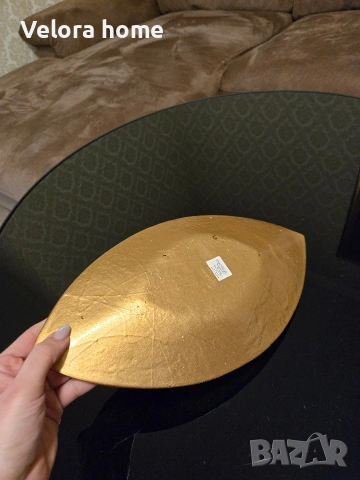 Чиния "листо" РЪЧНА ИЗРАБИТКА , снимка 4 - Чинии - 53103714