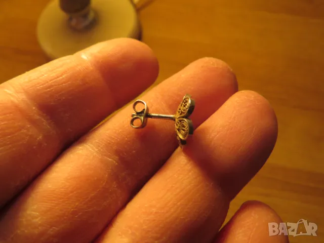 Старинни красиви сребърни дамски обици филигран на винт за да си пленителна и красива , снимка 4 - Обеци - 49633909