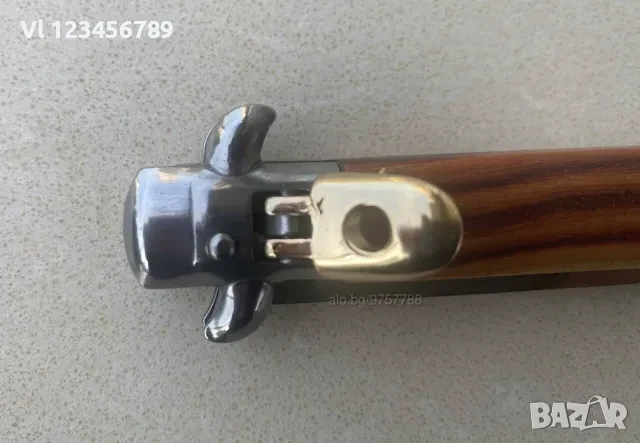 Италиански автоматичен нож leverlettoAkc - 100x240 mm, снимка 4 - Ножове - 50788794