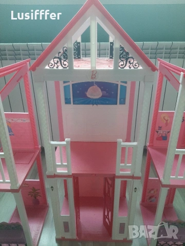 Оригинална къща за кукли Barbie, с аксесоакри, снимка 3 - Кукли - 53843653