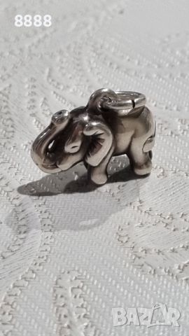 Сребърна висулка слон , снимка 2 - Пръстени - 45573339
