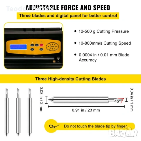 Режещ плотер Vevor 720 mm, снимка 3 - Друга електроника - 54018076