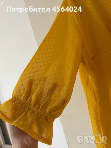 Жълта дамска риза, снимка 2 - Ризи - 51395259