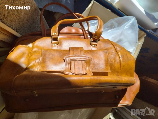 Голяма кожена чанта за път / Сак от естествена кожа, снимка 2 - Чанти - 52594140