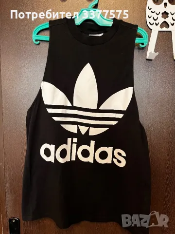 Потник черен Adidas лого, снимка 2 - Потници - 48516687