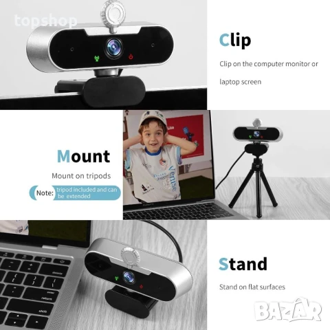 Неразопакована камера ARVIEMI 2021 1080P Full HD с 2 микрофона и трипод, снимка 3 - Камери - 50529219