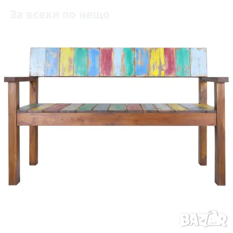 Пейка, 115 см, регенерирана дървесина масив Код P205, снимка 5 - Градински мебели, декорация  - 49473608