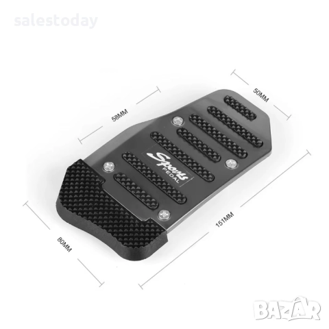 Алуминиеви подложки за педали, 2бр, Черни, Спортни подложки, снимка 2 - Аксесоари и консумативи - 52489968