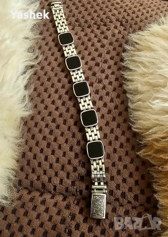 Продавам поръчкова сребърна гривна с черен Оникс, снимка 11 - Гривни - 54210868