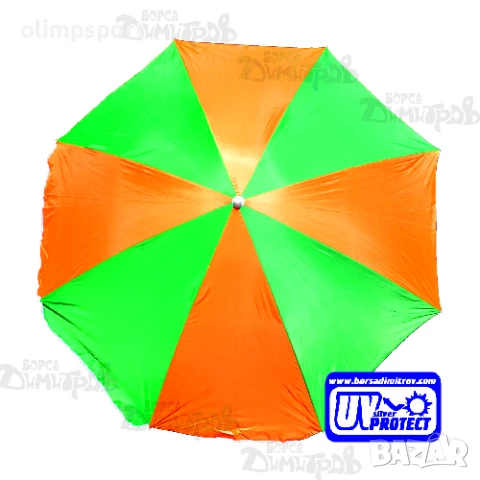 Голям плажен чадър с допълнителен слой Silver Protect, снимка 4 - Градински мебели, декорация  - 50722384