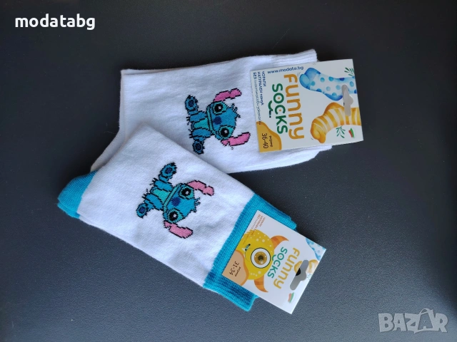 Детски чорапи със герои лабубу, стич, балерина капучина.. , снимка 5 - Детски якета и елеци - 53895478