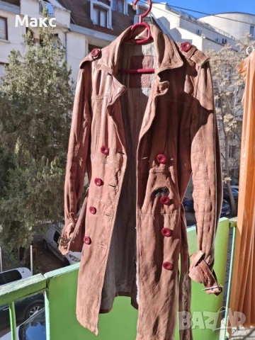 Кожено кафяво яке