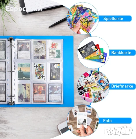 Албуми за колекционерски картички Lictin, 540 джоба, прозрачни калъфи за колекционерски картички, 30, снимка 5 - Колекции - 50677807