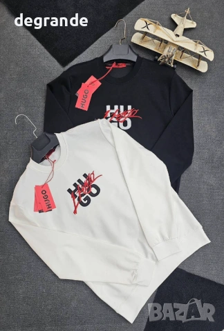 Мъжка блуза Hugo налична в Бяло, снимка 2 - Спортни дрехи, екипи - 53050704
