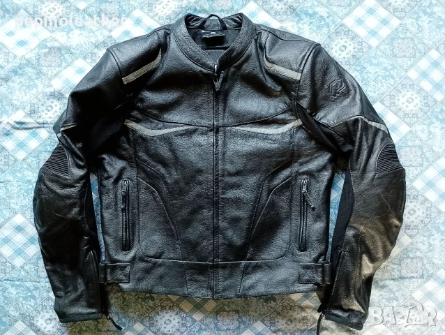 PROBIKER - Немско кожено мото яке с протектори, телешки бокс, размер 52 / M - Л, снимка 3 - Якета - 50741784