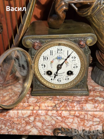 Каминен часовник , снимка 5 - Антикварни и старинни предмети - 54246649