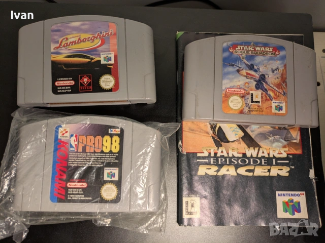 Nintendo 64 конзола + Star Wars + Lamborghini + NBA Pro 98, снимка 3 - Nintendo конзоли - 53750664