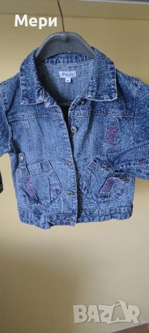 Дънково яке за малко момиченце , снимка 3 - Детски якета и елеци - 51220194