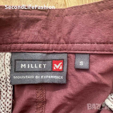 Дамски 3/4 панталон Millet бургунди червено размер S, снимка 2 - Панталони - 53940827