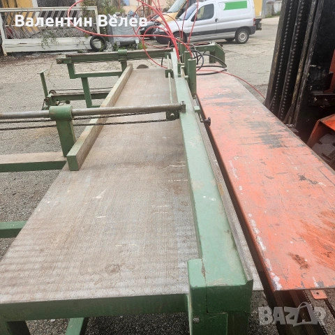 гръцки автоматичен циркуляр с подрезвачи,дължина на ряза 3600мм.ширина на ряза 1200мм., снимка 7 - Други машини и части - 54215501