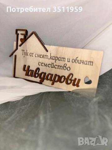 Табелка за врата или закачалка за ключове 