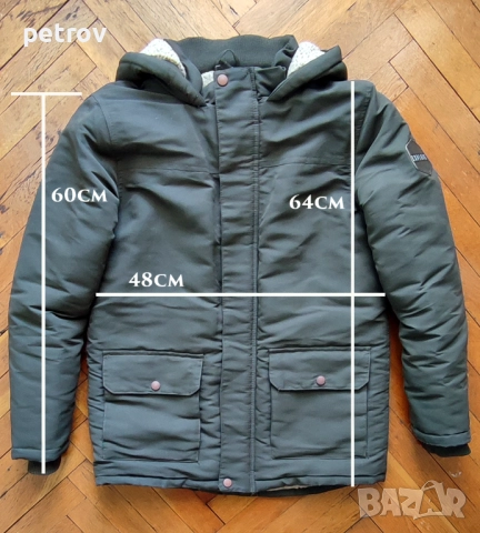 Детско Зимно Яке Канадка С Качулка За Момче 11-13г. Размер 158 С Дебела Вата, снимка 7 - Детски якета и елеци - 52060789