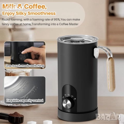 LiveGo Електрически разпенител за мляко 5 в 1, за топла и студена пяна, снимка 5 - Други - 51891712