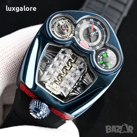 Мъжки часовник Jacob Bugatti Chiron Tourbillon с кварцов механизъм, снимка 2 - Мъжки - 50953784