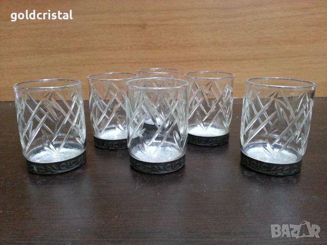 Руски кристални чаши чашки , снимка 1 - Антикварни и старинни предмети - 45906481