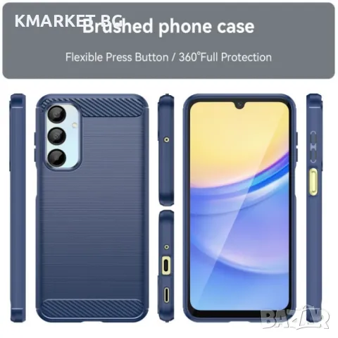 Samsung Galaxy A16 5G / A16 4G Удароустойчив Carbon Fiber Калъф и Протектор, снимка 2 - Калъфи, кейсове - 48227308