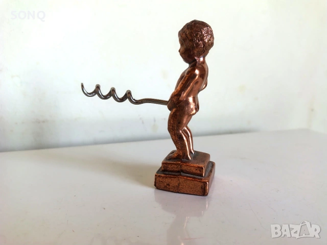 Страхотен Бронзов Тирбушон Пикаещото Момченце Брюксел, снимка 5 - Колекции - 53983413
