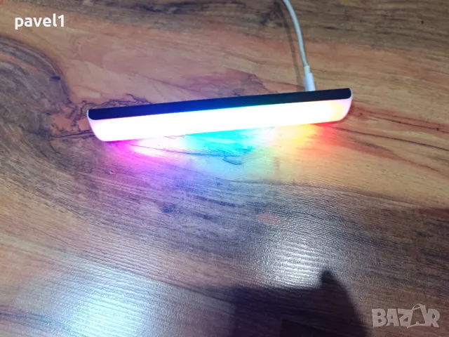 Лед лампа с RGB осветеност реагираща на звук или докосване, 21 сантиметра,  USB type C накрайник, снимка 3 - Други - 48072282