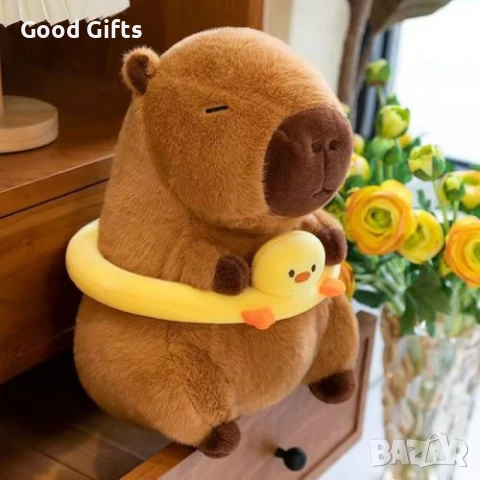 Плюшена играчка Капибара с пояс Пате, 30см, снимка 3 - Плюшени играчки - 50964589