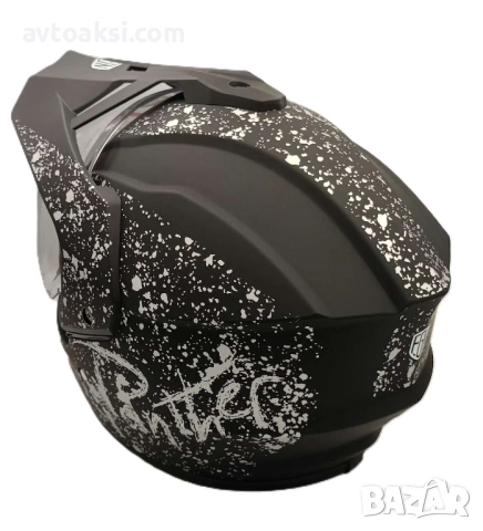 Каска Крос Мотор/Скутер/Бъги/Вело/АТВ с Визьор Два цвята, снимка 4 - Аксесоари и консумативи - 51985694