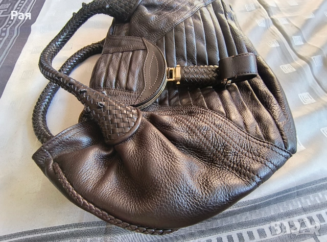 Фенди Кафява кожена чанта Fendi Spy , снимка 10 - Чанти - 54235353