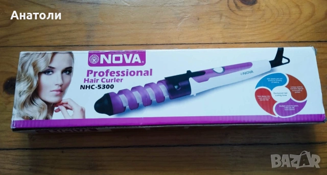 Спирална керамична маша за коса NOVA, снимка 2 - Аксесоари за коса - 54224176