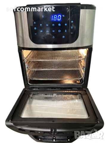 Фритюрник с горещ въздух и фурна Princess 182075 Airfryer Oven Deluxe, 11L, снимка 3 - Фритюрници - 53596511