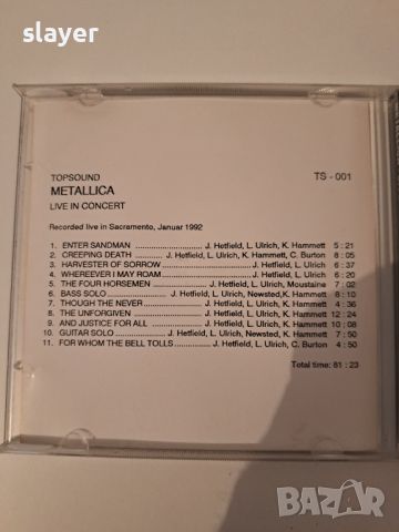 Матричен диск Metallica Live in Concert, снимка 2 - CD дискове - 45269157