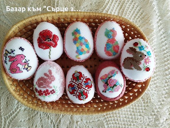 Яйца с бродерии, шевици, Великден, снимка 15 - Декорация за дома - 45088338